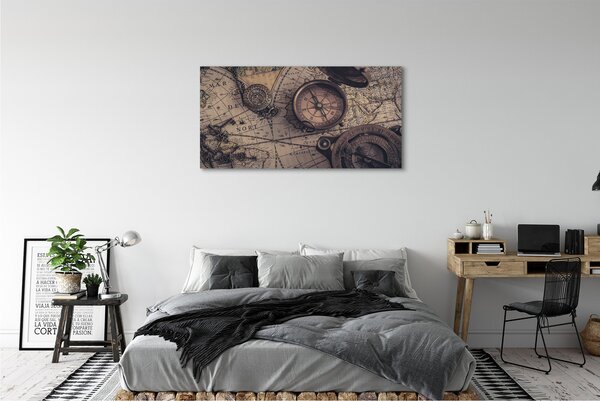 Tablouri canvas harta busola