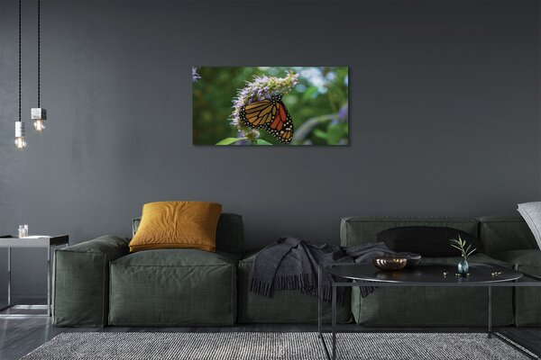 Tablouri canvas Floare fluture colorat