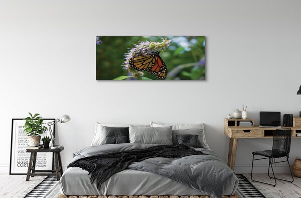 Tablouri canvas Floare fluture colorat