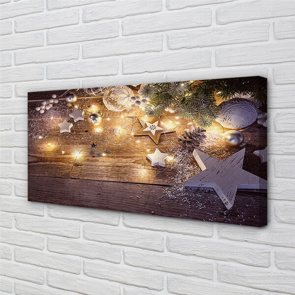 Tablouri canvas Baubles conuri lumini de bord