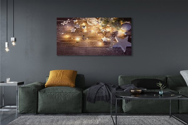 Tablouri canvas Baubles conuri lumini de bord