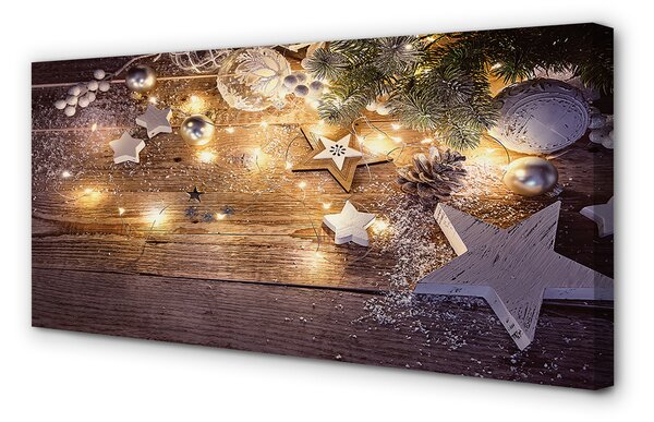 Tablouri canvas Baubles conuri lumini de bord