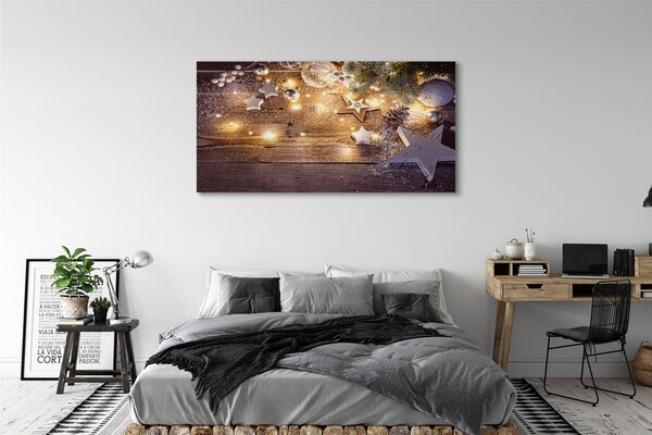Tablouri canvas Baubles conuri lumini de bord