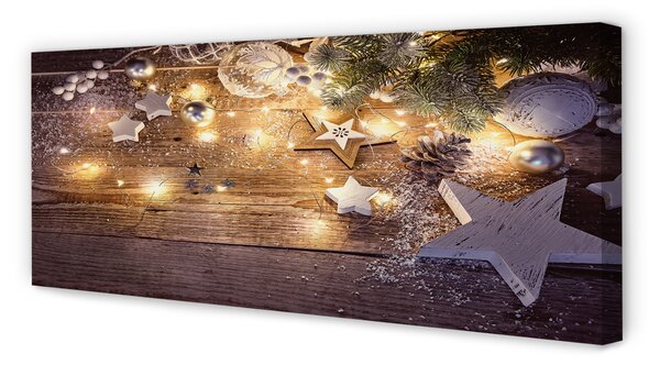 Tablouri canvas Baubles conuri lumini de bord