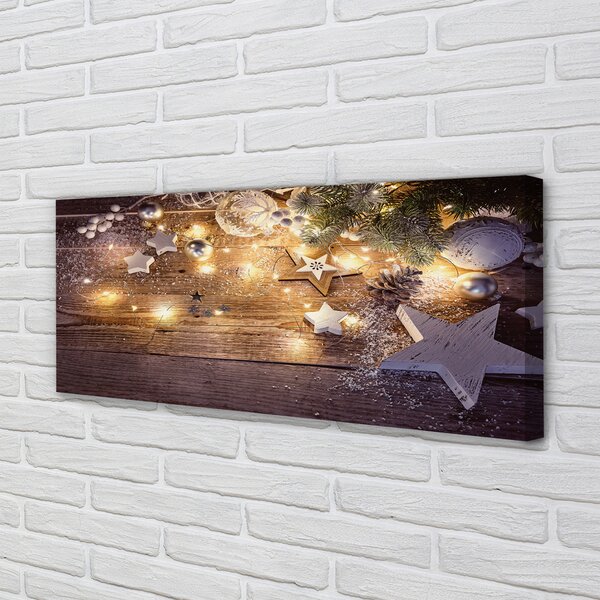 Tablouri canvas Baubles conuri lumini de bord