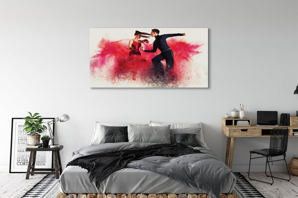 Tablouri canvas Oamenii de fum roșu