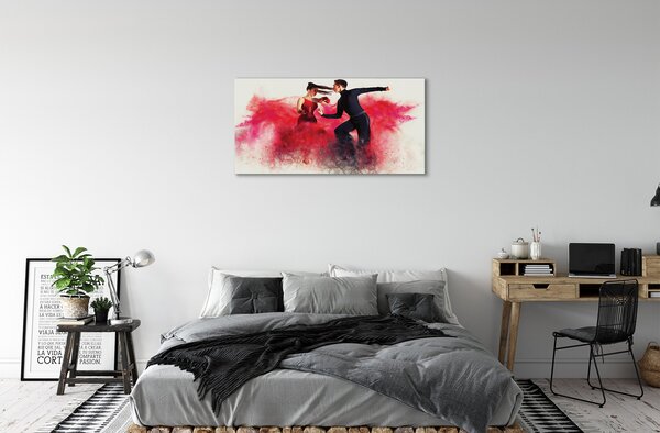 Tablouri canvas Oamenii de fum roșu