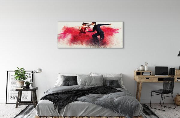 Tablouri canvas Oamenii de fum roșu