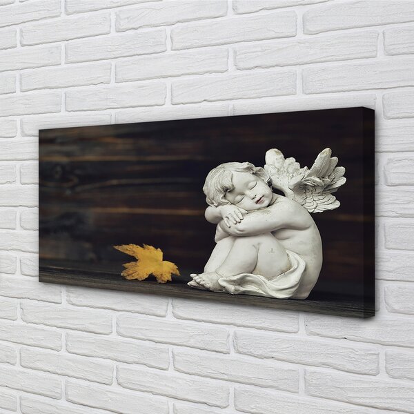 Tablouri canvas Dormit înger frunze bord