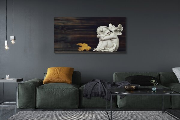 Tablouri canvas Dormit înger frunze bord