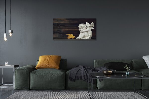 Tablouri canvas Dormit înger frunze bord