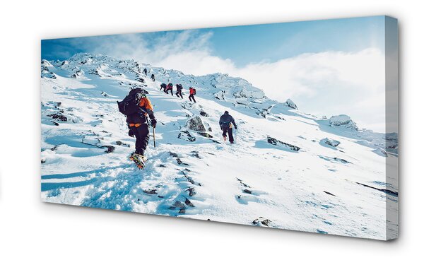 Tablouri canvas Alpinism munți în timpul iernii