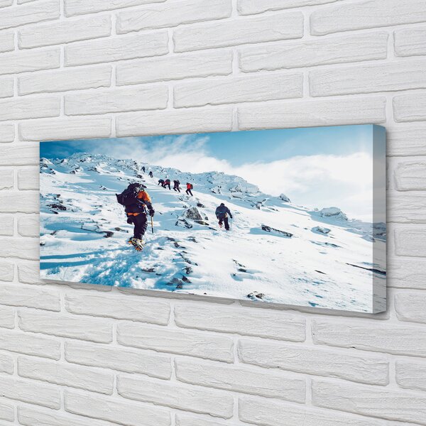 Tablouri canvas Alpinism munți în timpul iernii