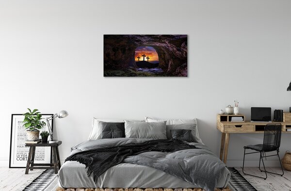 Tablouri canvas Crucile apus de soare