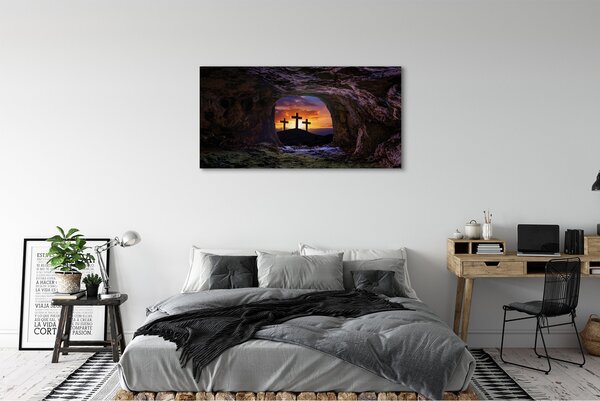 Tablouri canvas Crucile apus de soare