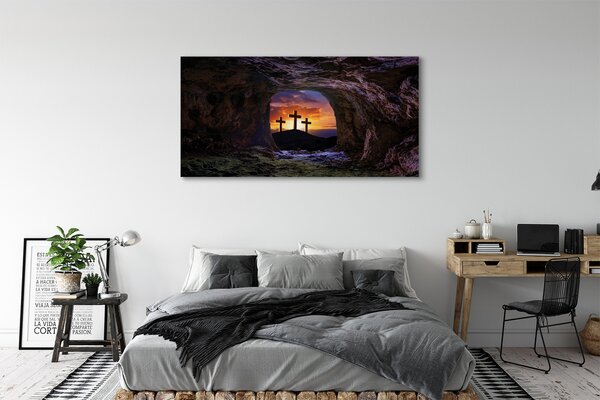 Tablouri canvas Crucile apus de soare