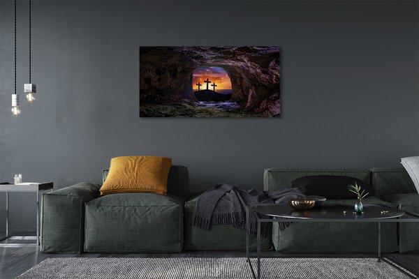 Tablouri canvas Crucile apus de soare