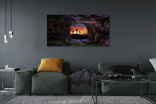 Tablouri canvas Crucile apus de soare