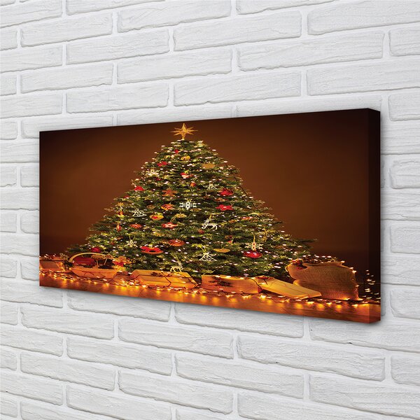 Tablouri canvas Crăciun lumini Cadouri decor