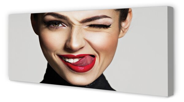 Tablouri canvas buze rosii Femeie