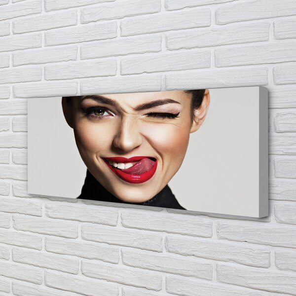 Tablouri canvas buze rosii Femeie