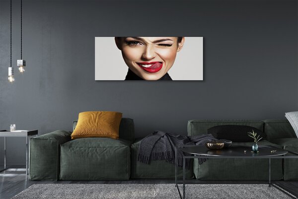 Tablouri canvas buze rosii Femeie