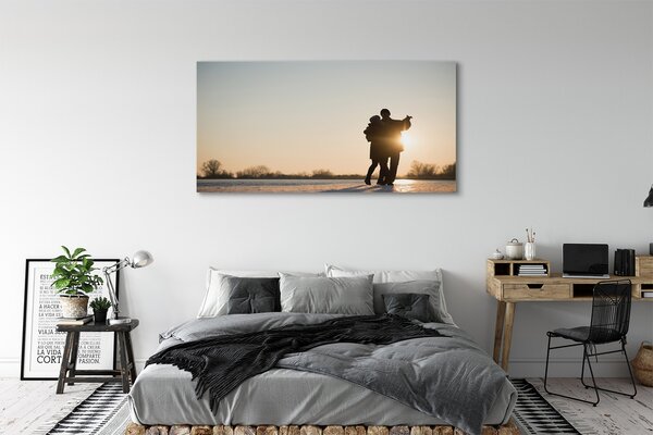 Tablouri canvas Oamenii dans de iarnă