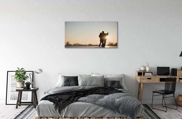 Tablouri canvas Oamenii dans de iarnă