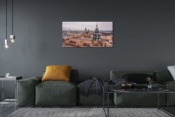 Tablouri canvas Cracovia Panorama bisericilor de iarnă