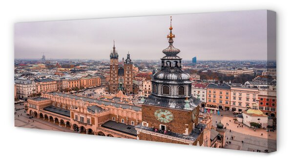 Tablouri canvas Cracovia Panorama bisericilor de iarnă