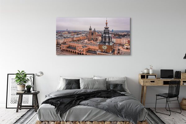 Tablouri canvas Cracovia Panorama bisericilor de iarnă