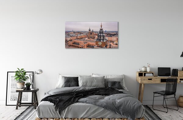 Tablouri canvas Cracovia Panorama bisericilor de iarnă