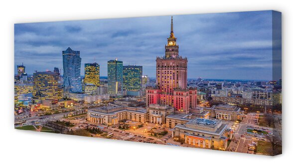 Tablouri canvas Varșovia Panorama apus de soare