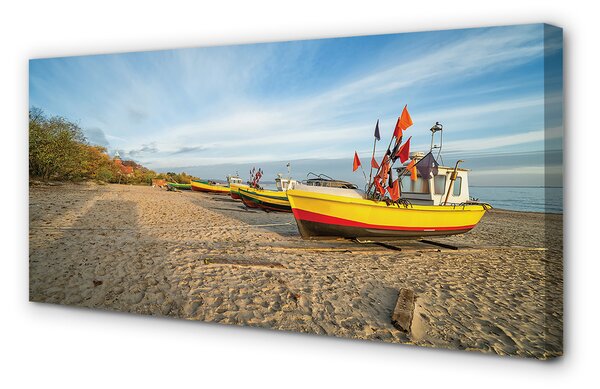 Tablouri canvas Gdańsk Beach bărci de mare