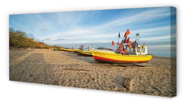 Tablouri canvas Gdańsk Beach bărci de mare