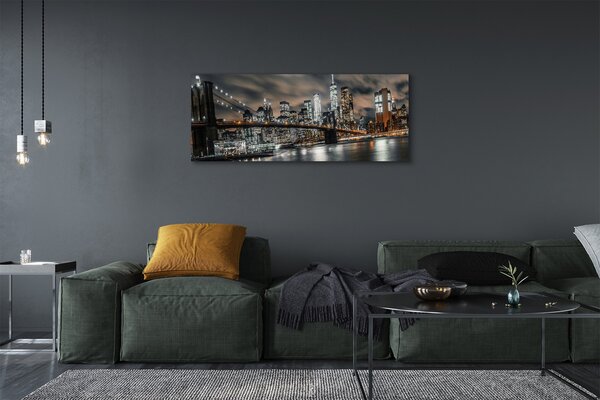 Tablouri canvas Podul noapte panorama