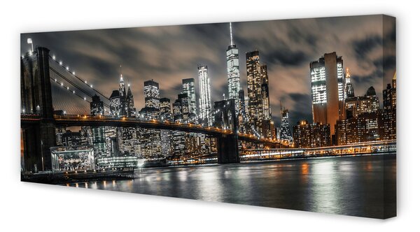 Tablouri canvas Podul noapte panorama