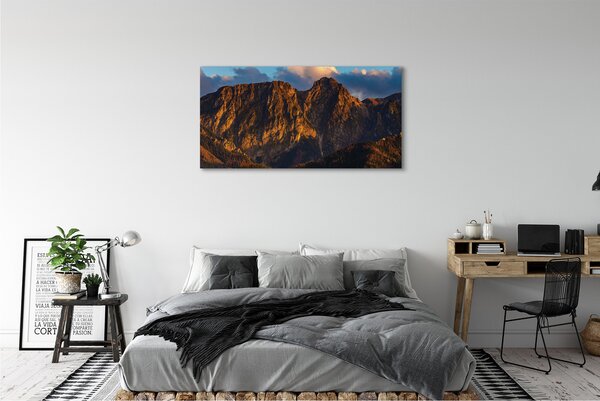 Tablouri canvas apus de soare la munte
