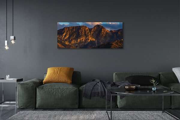 Tablouri canvas apus de soare la munte