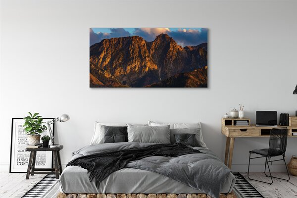 Tablouri canvas apus de soare la munte