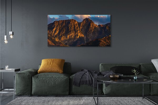 Tablouri canvas apus de soare la munte