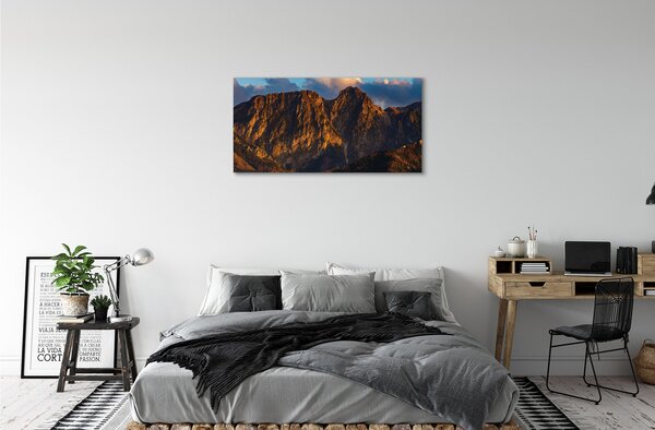 Tablouri canvas apus de soare la munte