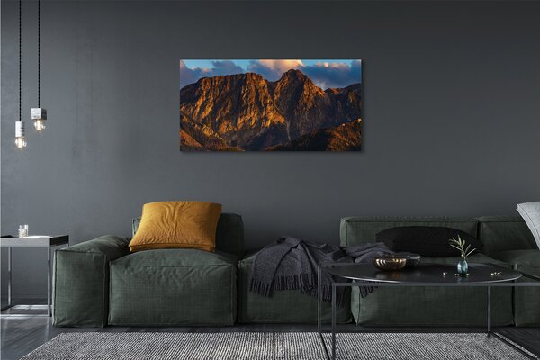 Tablouri canvas apus de soare la munte
