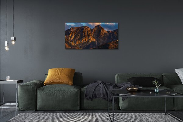 Tablouri canvas apus de soare la munte