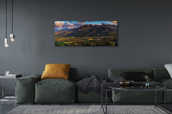 Tablouri canvas apus de soare la munte