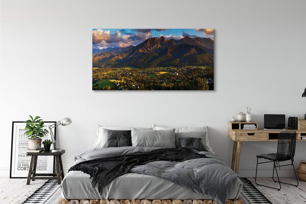 Tablouri canvas apus de soare la munte