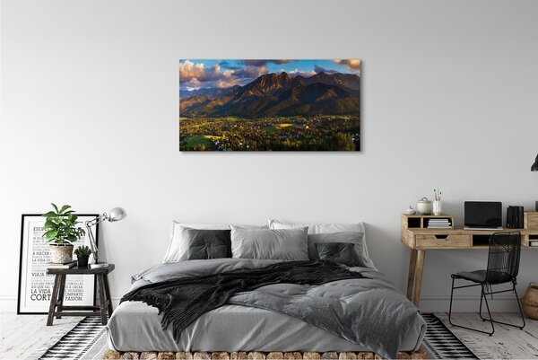 Tablouri canvas apus de soare la munte