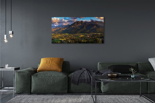 Tablouri canvas apus de soare la munte