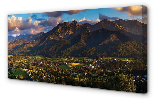 Tablouri canvas apus de soare la munte