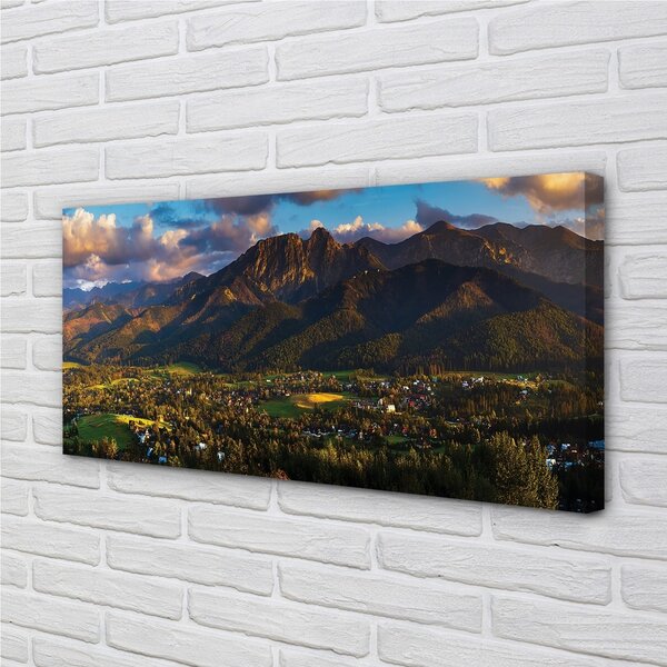 Tablouri canvas apus de soare la munte